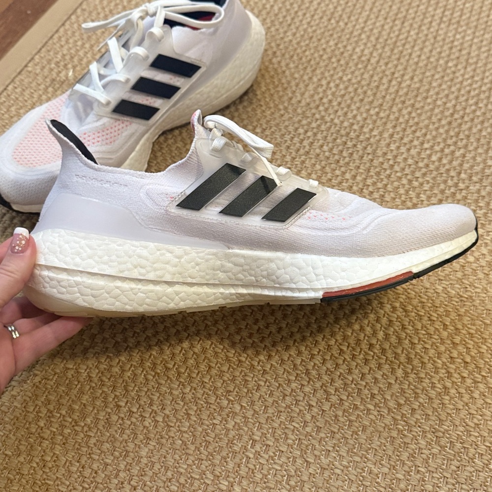 Adidas white, black and orange ultraboost sneaker - Picture 5 of 10